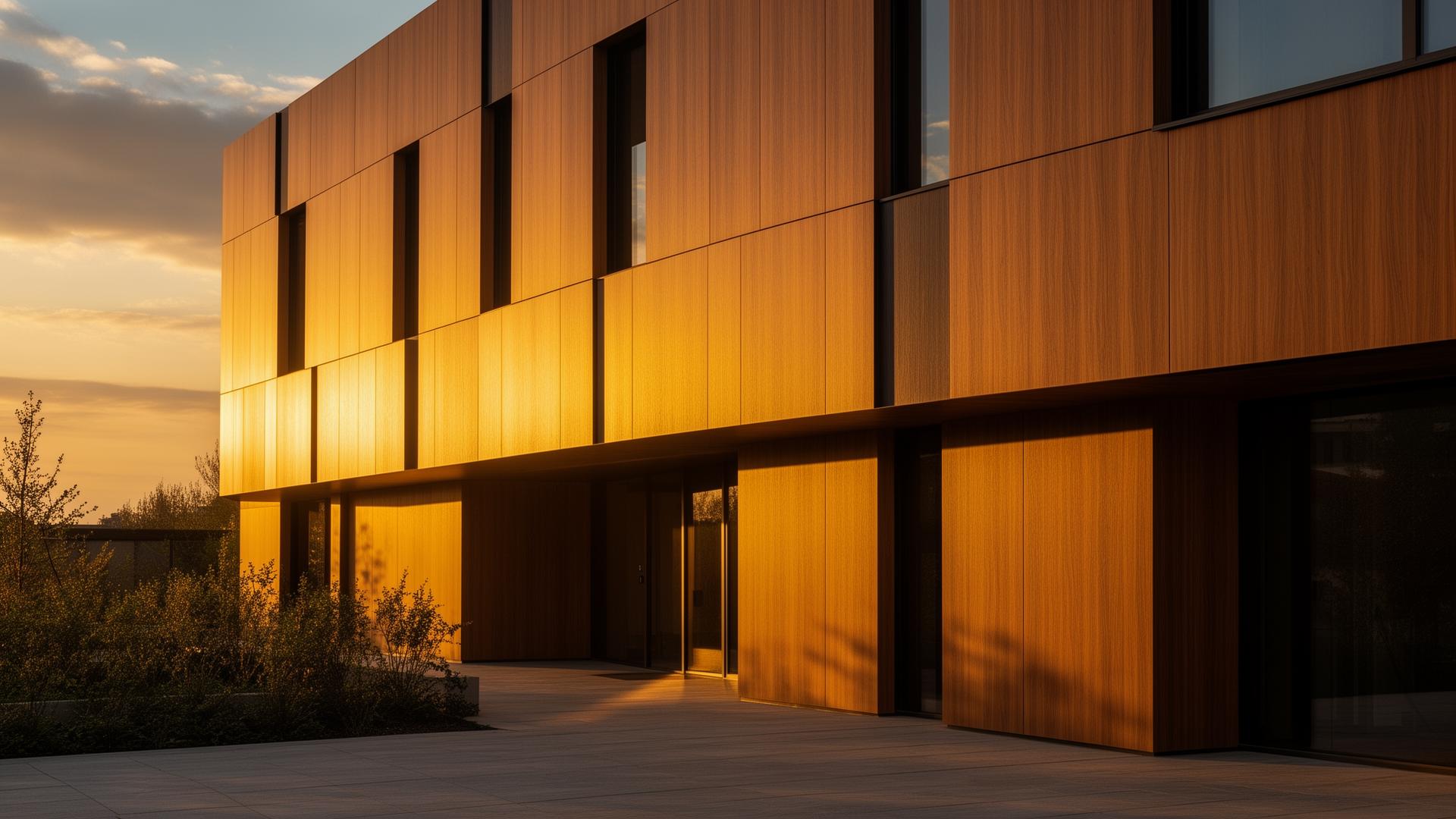 Contemporary home finished with architectural high-pressure laminate